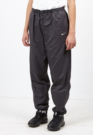 VINTAGE RETRO GREY NIKE TRACK BOTTOMS JOGGERS