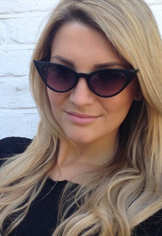 BLACK CATS EYE SUNGLASSES