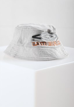 Reworked Vintage Umbro Bucket Hat in Grey Summer Festival