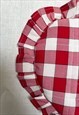 RED GINGHAM HEART TOTE BAG