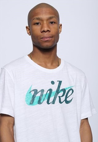 VINTAGE NIKE BIG LOGO SPELL OUT T-SHIRT WHITE