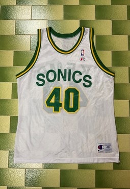 Vintage 90s NBA Shawn Kemp 40 Seattle SuperSonics Jersey