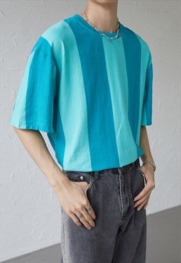 Men's blue stripe fashion top SS2022 VOL.6