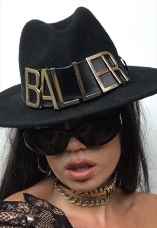 VINTAGE Y2K HANDMADE BALLER HAT FEDORA