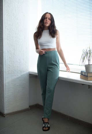 VINTAGE 70'S HIGH WAIST MINT TROUSERS