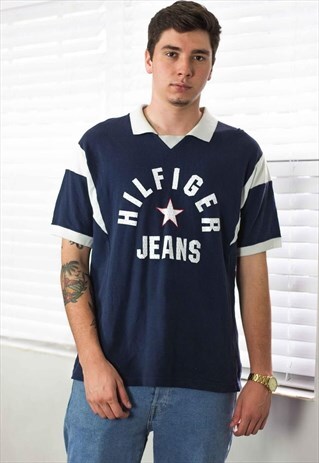 VINTAGE TOMMY HILFIGER SHIRT LOGO 90S XL 12.1
