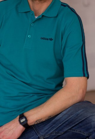 VINTAGE 80' ORIGINAL NEW ADIDAS UNISEX POLO WITH TAGS
