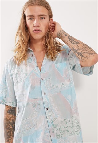 VINTAGE PATTERNED FESTIVAL SHORT SLEEVE SHIRT