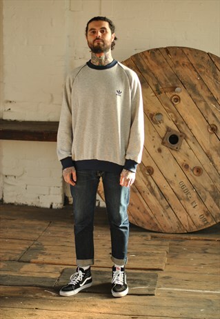 VINTAGE 80S ADIDAS TREFOIL LOGO SWEATER