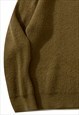NEUTRAL COLOR EVERYDAY SOLID SWEATER KNITWEAR JUMPER GREEN