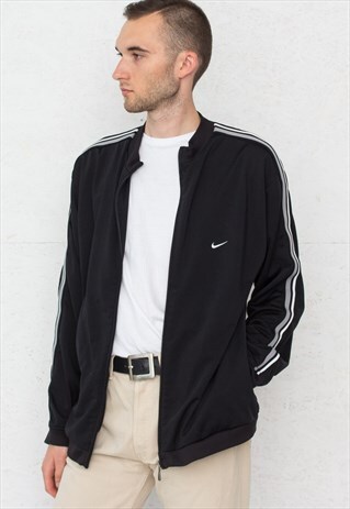 VINTAGE BLACK NIKE TRACK JACKET