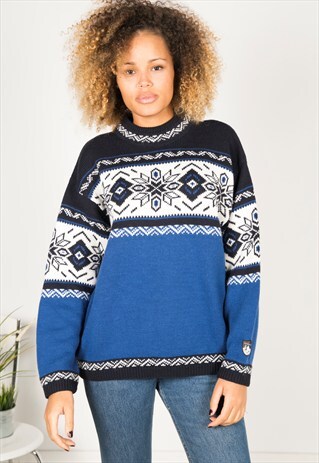 VINTAGE 80S CASUAL KNIT JUMPER / R0491