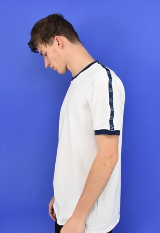 G&G UNISEX WHITE/NAVY & RIBBON RINGER TEE
