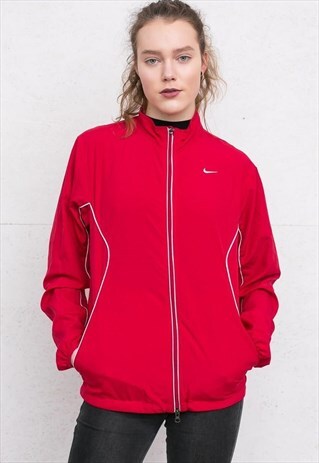 VINTAGE RED NIKE TRACK ZIP JACKET