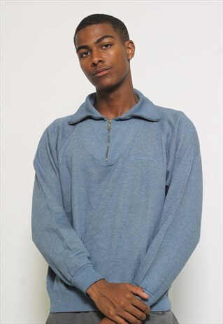 VINTAGE CHAMPION 1/4 ZIP LOGO SWEATSHIRT