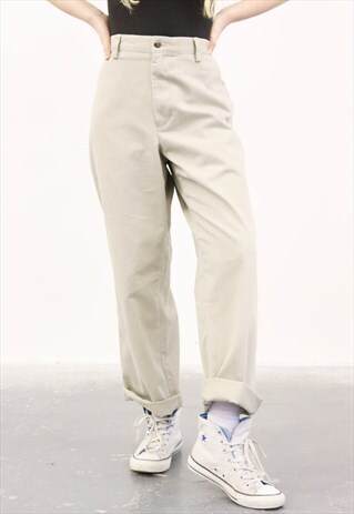 DOCKERS VINTAGE 1980S BEIGE TROUSERS