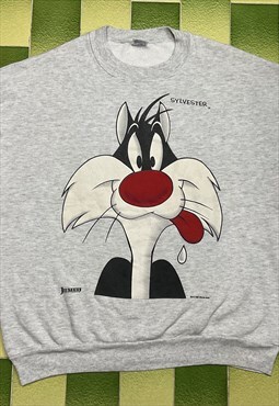 Vintage 1993 Sylvester Looney Tunes Sweatshirt Warner Bros