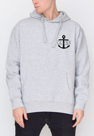 GREY V.L.N.S ANCHOR (BLACK) HOODIE