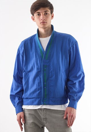 VINTAGE WRANGLER WINDBREAKER NYLON 90S BLUE