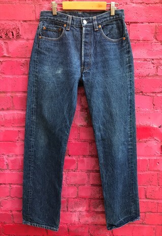 VINTAGE 90'S BLUE HIGH-WAISTED LEVI'S 501 JEANS