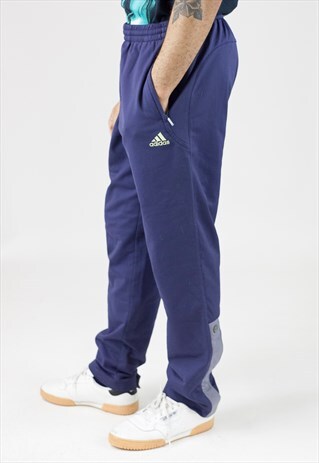 VINTAGE 90S ADIDAS DARK PURPLE TRACKSUIT BOTTOMS