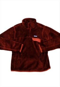 Patagonia Fleece Fuzzy Burnt Red and Orange Womans M