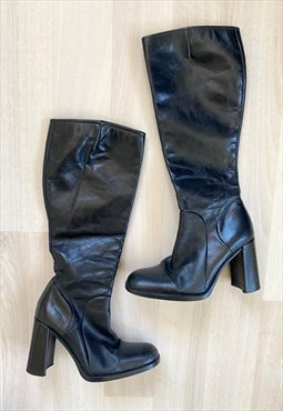 Vintage 90's Black Calf Boots
