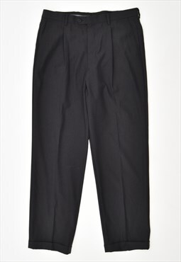 Vintage Armani Trousers Slim Suit Tapared Black