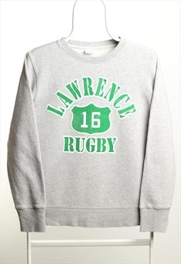Vintage Champion Lawrence Rugby Crewneck Sweatshirt Grey