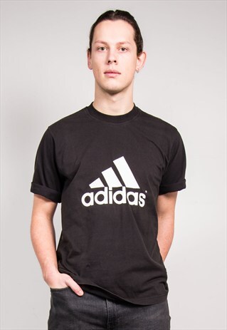 90'S VINTAGE BLACK ADIDAS T-SHIRT