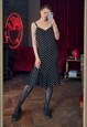 SLEEVELESS CHIFFON POLKA DOT MIDI DRESS, SUN DRESS