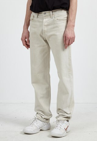 VINTAGE BEIGE LEVI'S 501 FIT DENIM JEANS