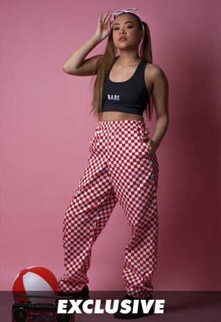 EXCLUSIVE RARE RED CHEQUERED CHEF TROUSERS