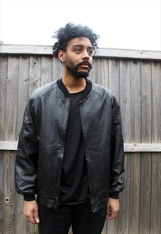 REMY LEATHER BOMBER FLIGHT JACKET