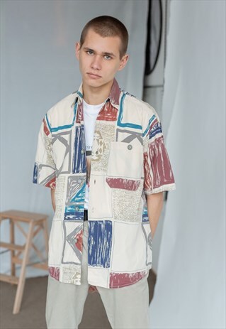 VINTAGE 80S FESTIVAL SHIRT IN SHORT SLEEVE