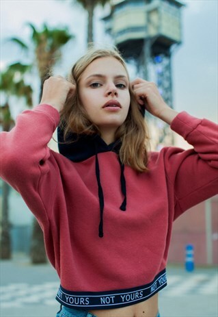NOT YOURS GRAPHIC HOODIE - RED & BLUE
