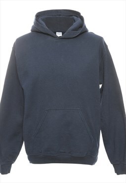 Navy Gildan Hooded Sweatshirt - S