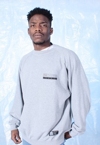 VINTAGE RUSSELL ATHLETIC GREY EMBROIDERED SWEATSHIRT