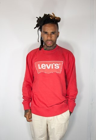 LEVIS RED EMBROIDED VINTAGE SWEATER