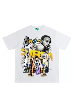 White Curry Graphic Cotton Fans T shirt tee 