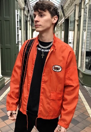 VINTAGE 50S STYLE NASCAR MOTOR SPORT SHELL JACKET