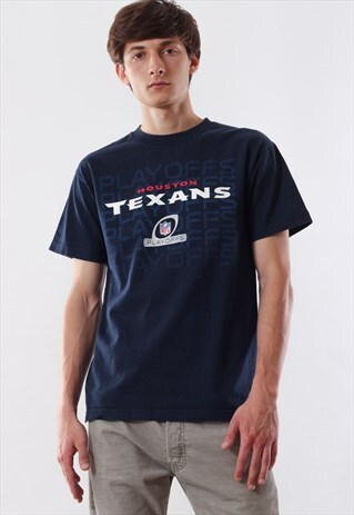 VINTAGE NFL TEXAS HOUSTON TEE 90S BLUE