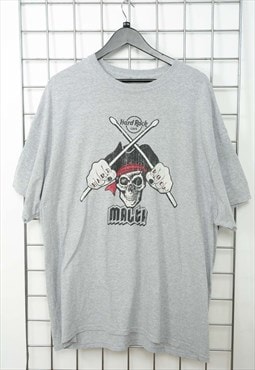 Vintage 90s Hard Rock Cafe T-shirt Grey Size XXL 
