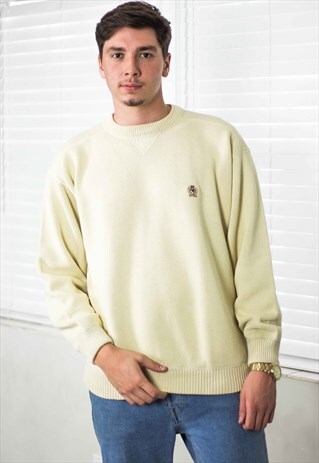 VINTAGE TOMMY HILFIGER JUMPER SWEATER LOGO 90S XL 28.7