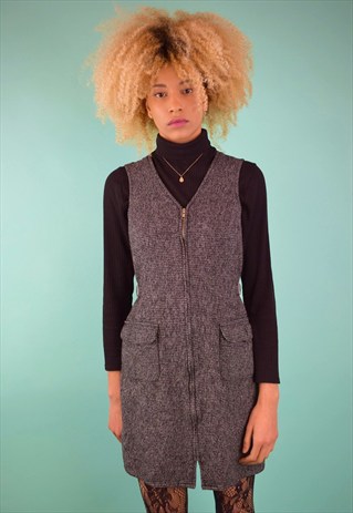 VINTAGE 90'S WOOLLEN PINAFORE STYLE DRESS