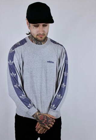 VINTAGE ADIDAS TAPED LOGO SWEATSHIRT