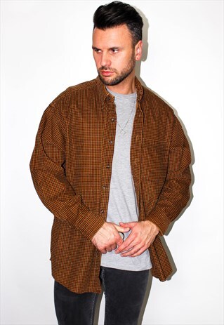 VINTAGE CHECKED CORDUROY SHIRT