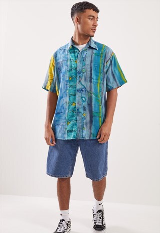 VINTAGE PATTERNED FESTIVAL SHORT SLEEVE SHIRT