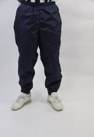 VINTAGE ADIDAS NAVY SHELL TRACKSUIT BOTTOMS