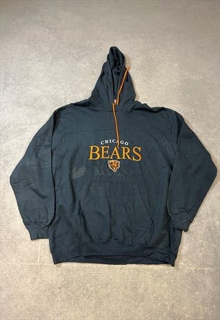 NFL HOODIE EMBROIDERED CHICAGO BEARS PULLOVER SWEATSHIRT